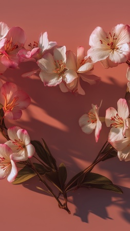 flower arrangement wallpaper, sweet surprise, forever love, background for mobile wallpaper (vertical)