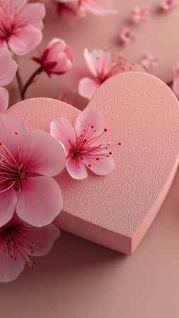 sweet surprises wallpaper, heartfelt presents, pastel hearts, background for mobile wallpaper (vertical)