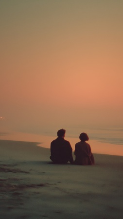 paradise coast wallpaper, seaside escape, romantic beach, background for mobile wallpaper (vertical)