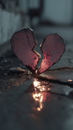 heartache wallpaper, loneliness, broken heart, background for mobile wallpaper (vertical)