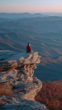 serenity wallpaper, meditation, scenic hike, background for mobile wallpaper (vertical)