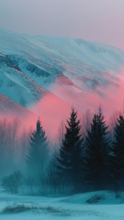 haze wallpaper, chill, cold winter, background for mobile wallpaper (vertical)