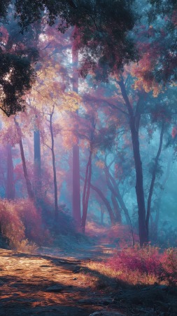 sunbeams wallpaper, nature wonder, peaceful escape, background for mobile wallpaper (vertical)