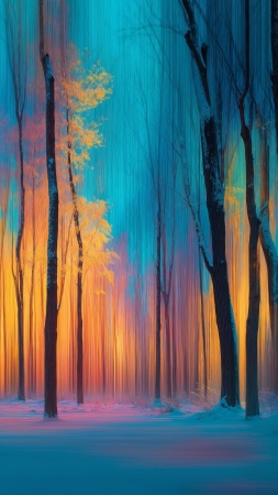 serene beauty wallpaper, nature fantasy, mystical landscape, background for mobile wallpaper (vertical)