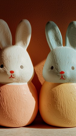 bunny wallpaper, springtime vibes, festive ideas, background for mobile wallpaper (vertical)