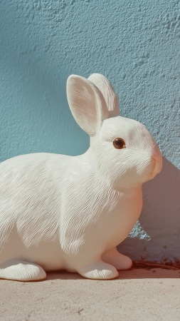 decoration wallpaper, cute bunnies, whimsical design, background for mobile wallpaper (vertical)