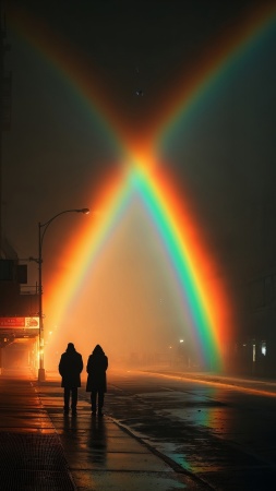 cityscape art wallpaper, street culture, vintage aesthetic, background for mobile wallpaper (vertical)