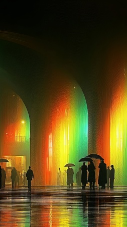 amoled wallpaper, vibrant aesthetics, rainbow aesthetic, background for mobile wallpaper (vertical)