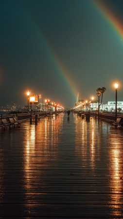 artistic sunset wallpaper, fantasy lighting, twilight scene, background for mobile wallpaper (vertical)