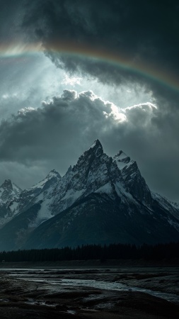 natural wonder wallpaper, rainbow mountains, mountain range, background for mobile wallpaper (vertical)