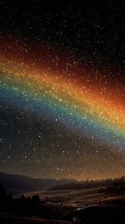 outdoor exploration wallpaper, rainbow mountains, serene views, background for mobile wallpaper (vertical)