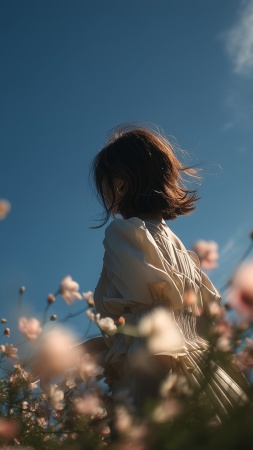 warmth wallpaper, sunshine, floral landscape, background for mobile wallpaper (vertical)