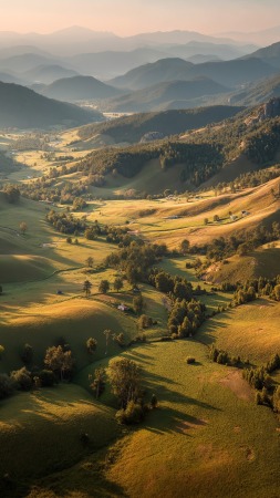 scenic vista wallpaper, mountainous, rugged terrain, background for mobile wallpaper (vertical)