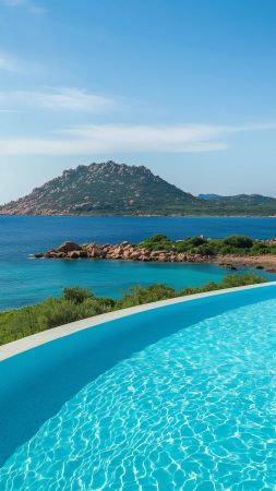 Sardinia wallpaper, beach, ocean, background for mobile wallpaper (vertical)