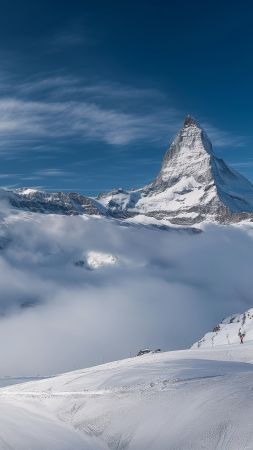 Zermatt wallpaper, travel, snow, background for mobile wallpaper (vertical)