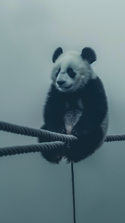 panda wallpaper, China, adorable creatures, background for mobile wallpaper (vertical)