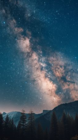 Yosemite wallpaper, forest, 4k wallpaper, background for mobile wallpaper (vertical)