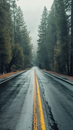 Yosemite wallpaper, forest, 8k, background for mobile wallpaper (vertical)