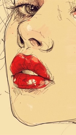 girl wallpaper, beauty, cosmetics, background for mobile wallpaper (vertical)