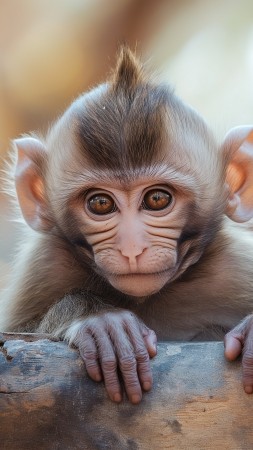baboon wallpaper, cute monkeys, adorable animals, background for mobile wallpaper (vertical)