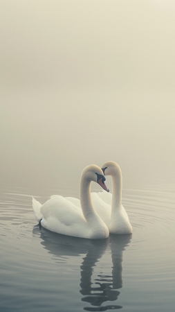 Swan wallpaper, adorable creatures, cute wildlife, background for mobile wallpaper (vertical)