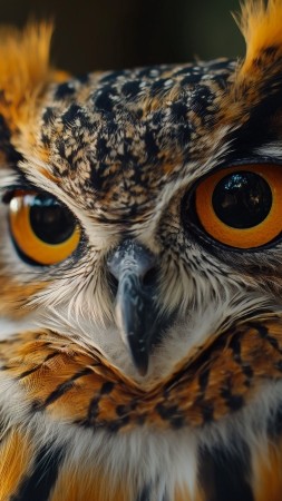 owl wallpaper, gaze, vision, background for mobile wallpaper (vertical)