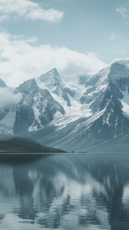 Caucasus Mountains wallpaper, high resolution, picturesque scenery, background for mobile wallpaper (vertical)