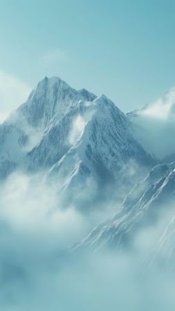 3D wallpaper, high-resolution wallpaper, winter landscape, background for mobile wallpaper (vertical)
