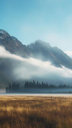 New Zealand wallpaper, clouds, HD, background for mobile wallpaper (vertical)