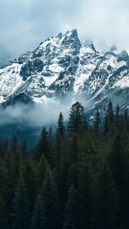 Mount Moran wallpaper, USA, 4k wallpaper, background for mobile wallpaper (vertical)