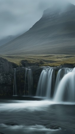 snaefellsnes wallpaper, 4k wallpaper, river, background for mobile wallpaper (vertical)