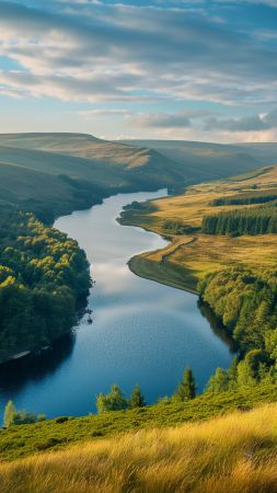 UK wallpaper, river, nature, background for mobile wallpaper (vertical)