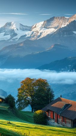Switzerland wallpaper, high-resolution wallpaper, stunning landscapes, background for mobile wallpaper (vertical)