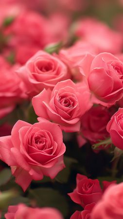 Roses wallpaper, 8k wallpaper, blooming, background for mobile wallpaper (vertical)