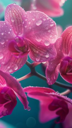 orchid wallpaper, HD, 4k resolution, background for mobile wallpaper (vertical)