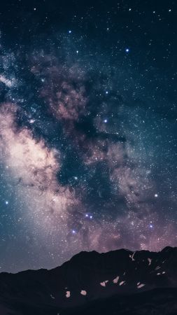 Night Sky wallpaper, nebula, cosmic, background for mobile wallpaper (vertical)