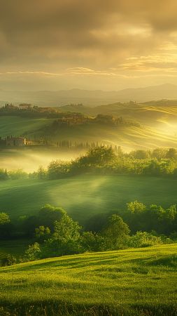 Tuscany wallpaper, beautiful landscapes, scenic vistas, background for mobile wallpaper (vertical)