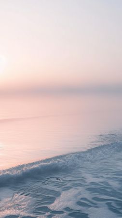 Ocean wallpaper, sunset, coastal, background for mobile wallpaper (vertical)