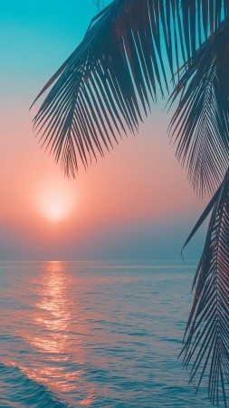 Thailand wallpaper, shore, tropical, background for mobile wallpaper (vertical)