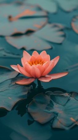lotus wallpaper, lake, nature, background for mobile wallpaper (vertical)