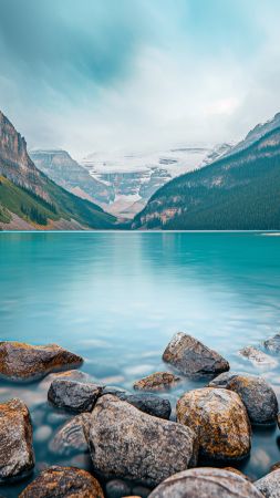 Lake Louise wallpaper, travel, holiday, background for mobile wallpaper (vertical)