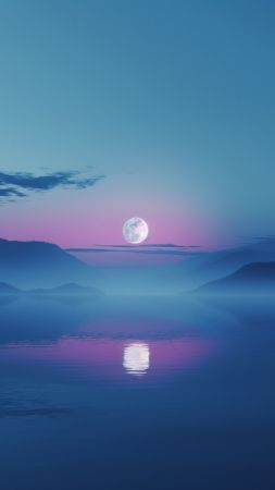 River wallpaper, sea, palms, background for mobile wallpaper (vertical)