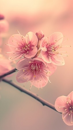 cherry wallpaper, spring, blooming, background for mobile wallpaper (vertical)