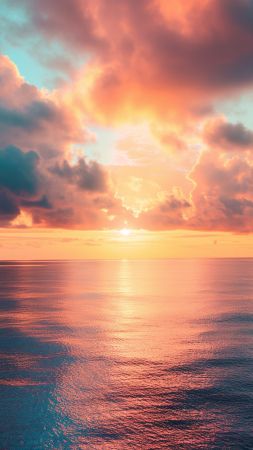 Sky wallpaper, breathtaking views, ocean, background for mobile wallpaper (vertical)