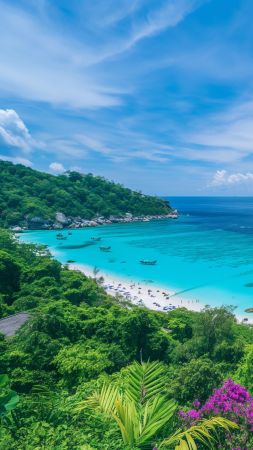 Similan Islands wallpaper, stunning scenery, travel destination, background for mobile wallpaper (vertical)