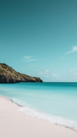 Hermitage bay wallpaper, stunning shorelines, best beaches, background for mobile wallpaper (vertical)