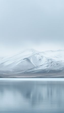 Lake Issyk-Kul wallpaper, pristine landscapes, majestic mountains, background for mobile wallpaper (vertical)