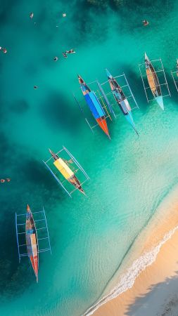 Ocean wallpaper, tourism, seascape, background for mobile wallpaper (vertical)