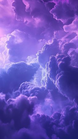 Clouds wallpaper, purple live photo, dynamic background, background for mobile wallpaper (vertical)