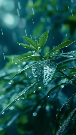 Rain wallpaper, light, 4k wallpaper, background for mobile wallpaper (vertical)